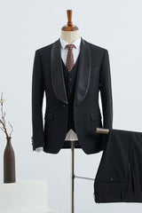 Elegant 3 Pieces Slim Fit Custom Wedding Suit For Grooms
