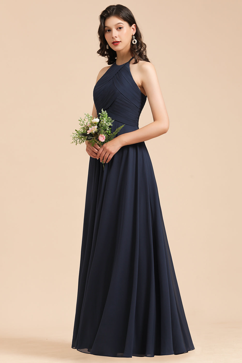 Elegant A-line Sleeveless V-Neck Ruffle Chiffon Lace Bridesmaid Dresse 27dress Elegant A-line Sleeveless V-Neck Ruffle Chiffon Lace Bridesmaid Dresse 27dress