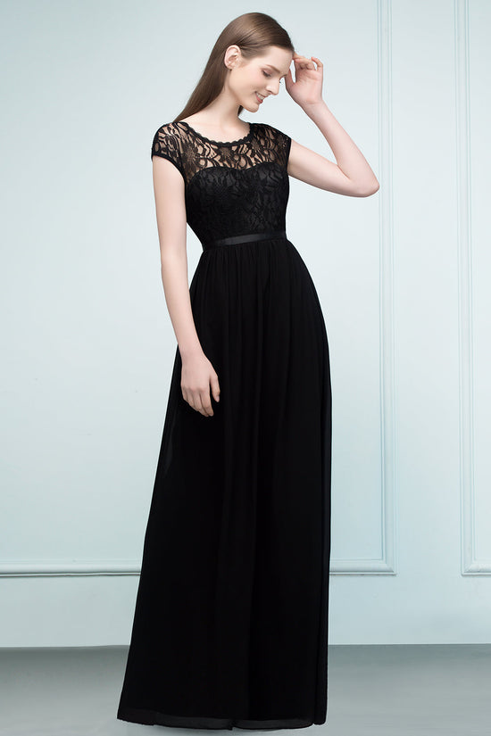 Elegant Black Jewel Sleeveless Lace Junior Bridesmaid Dress Affordable-27dress