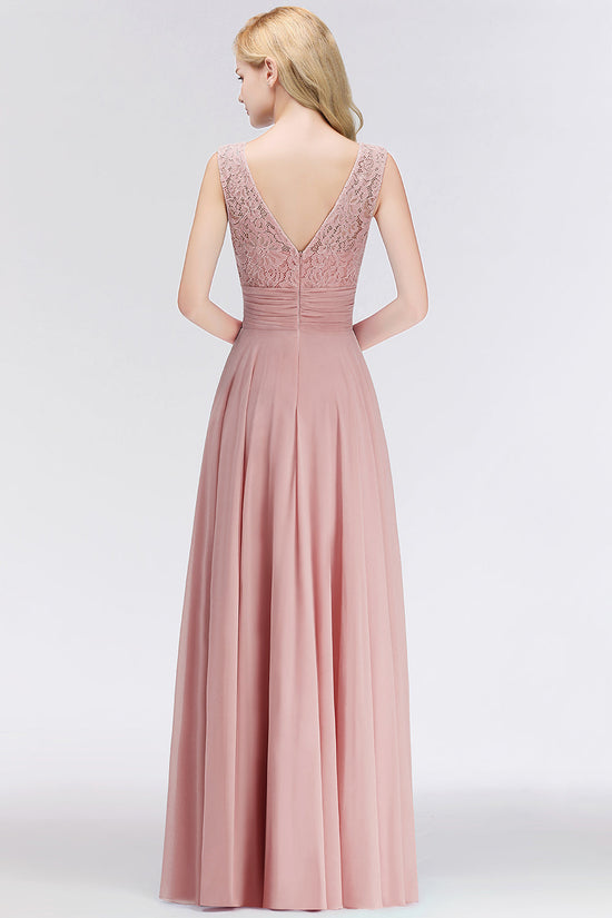 Load image into Gallery viewer, Elegant Lace Jewel Sleeveless Dusty Rose Bridesmaid Dress Online-27dress
