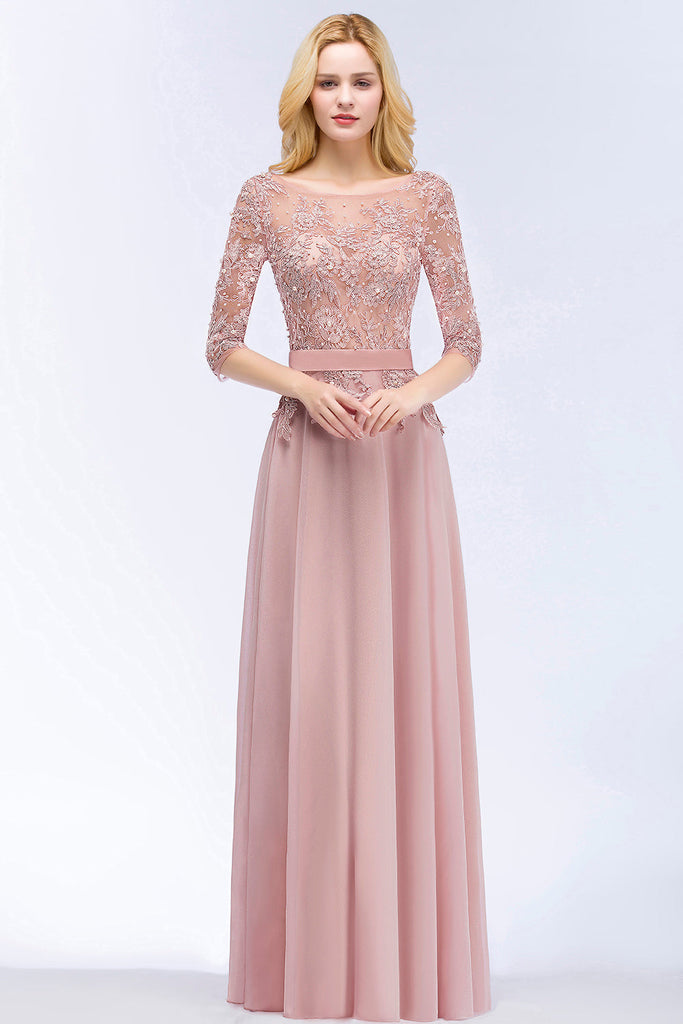 fitted lace wedding dress Women's Ivory & Pink Floral Boho Puff Sleeve Maxi Dress main image 1