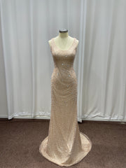 27DRESS Elegant Sleeveless Mermaid Evening Dresses with Rhinestones