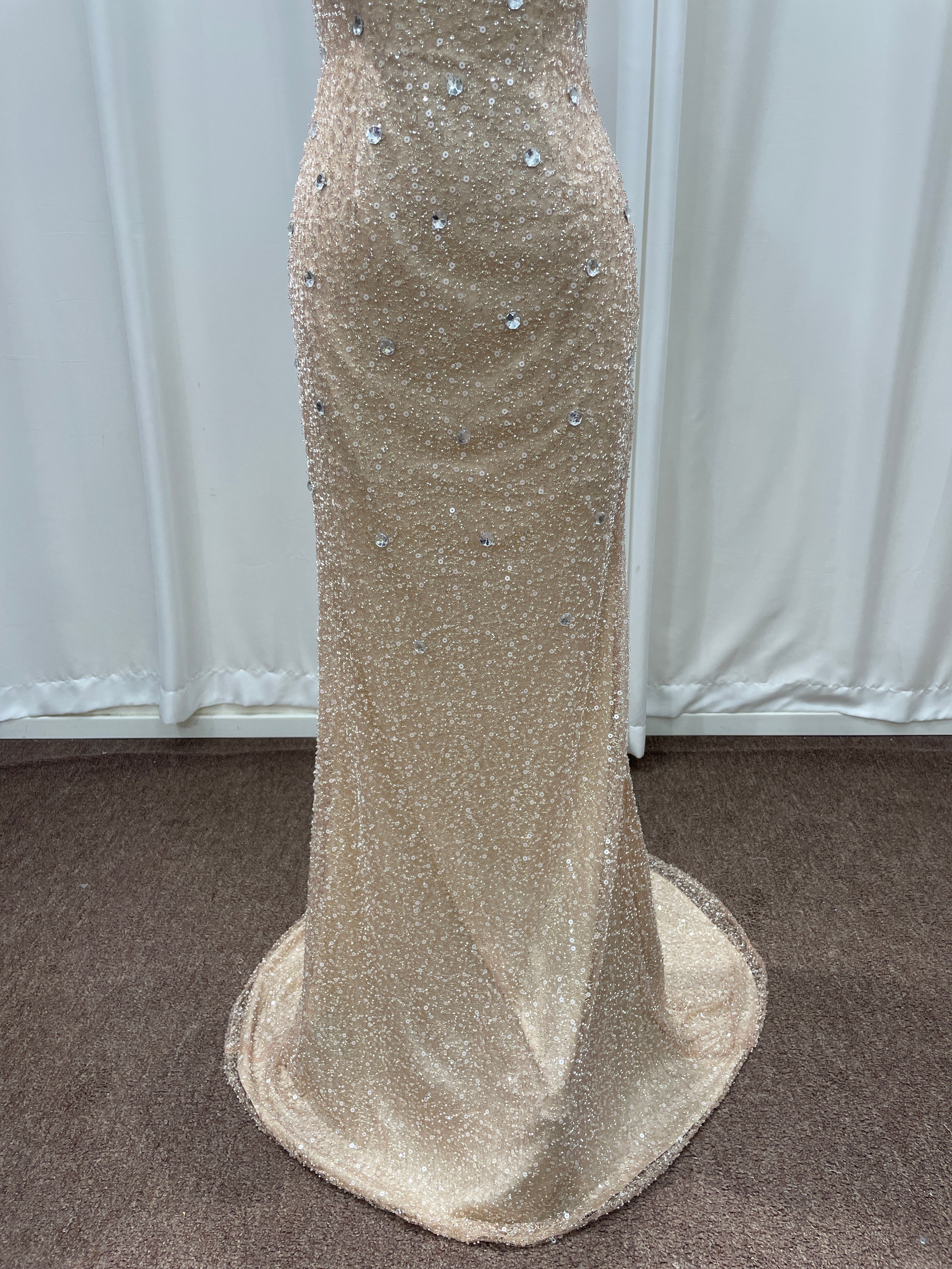 27DRESS Elegant Sleeveless Mermaid Evening Dresses with Rhinestones
