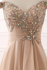 Elegant Sweetheart Sleeveless Prom Dress Off the Shoulder with Beading