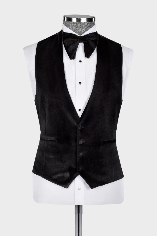 Fancy Sequins Peaked Lapel Three Pieces Brown Prom Suits