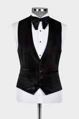 Fancy Sequins Peaked Lapel Three Pieces Brown Prom Suits