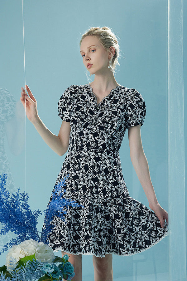 27Dress Fashion Short Sleeves V-neck A-line Dresses