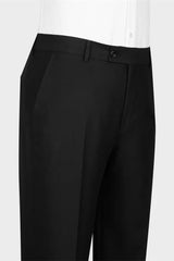 Formal Shawl Lapel Double Breasted Black Wedding Suits