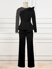 Formal Long Sleeves Jumpsuits for Women with Beaded-27dress