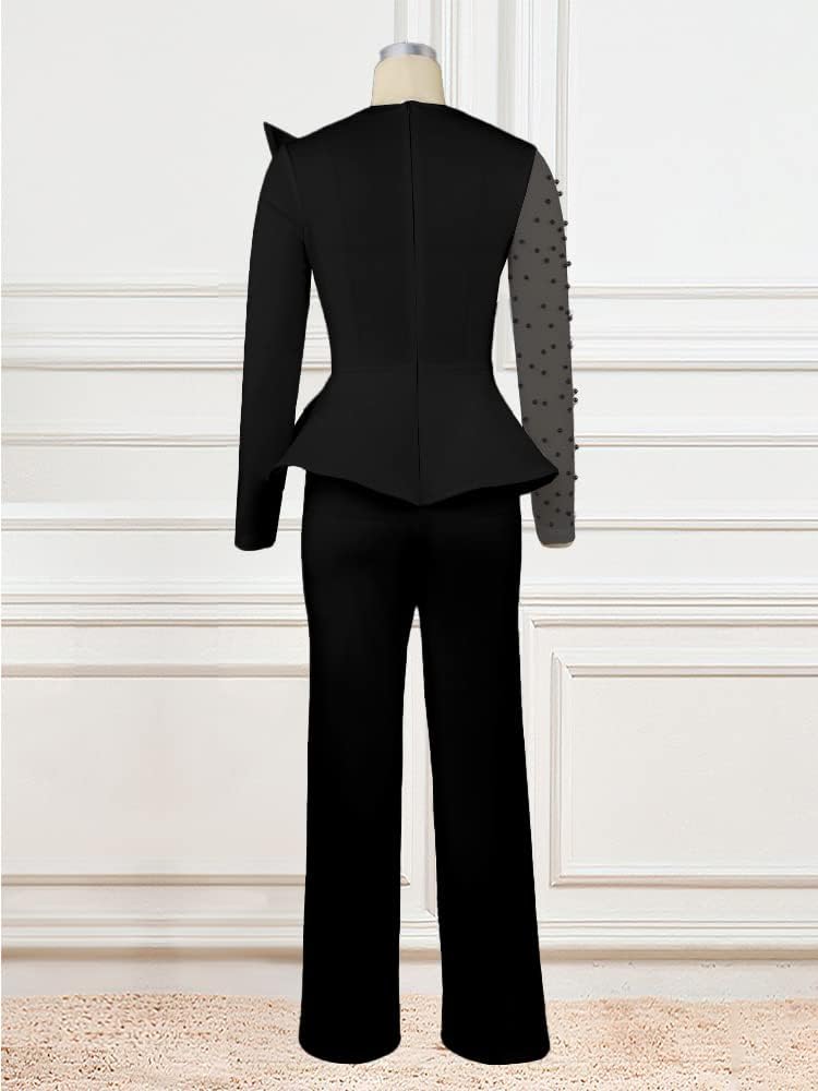 Formal Long Sleeves Jumpsuits for Women with Beaded-27dress