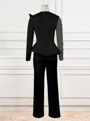 Formal Long Sleeves Jumpsuits for Women with Beaded-27dress