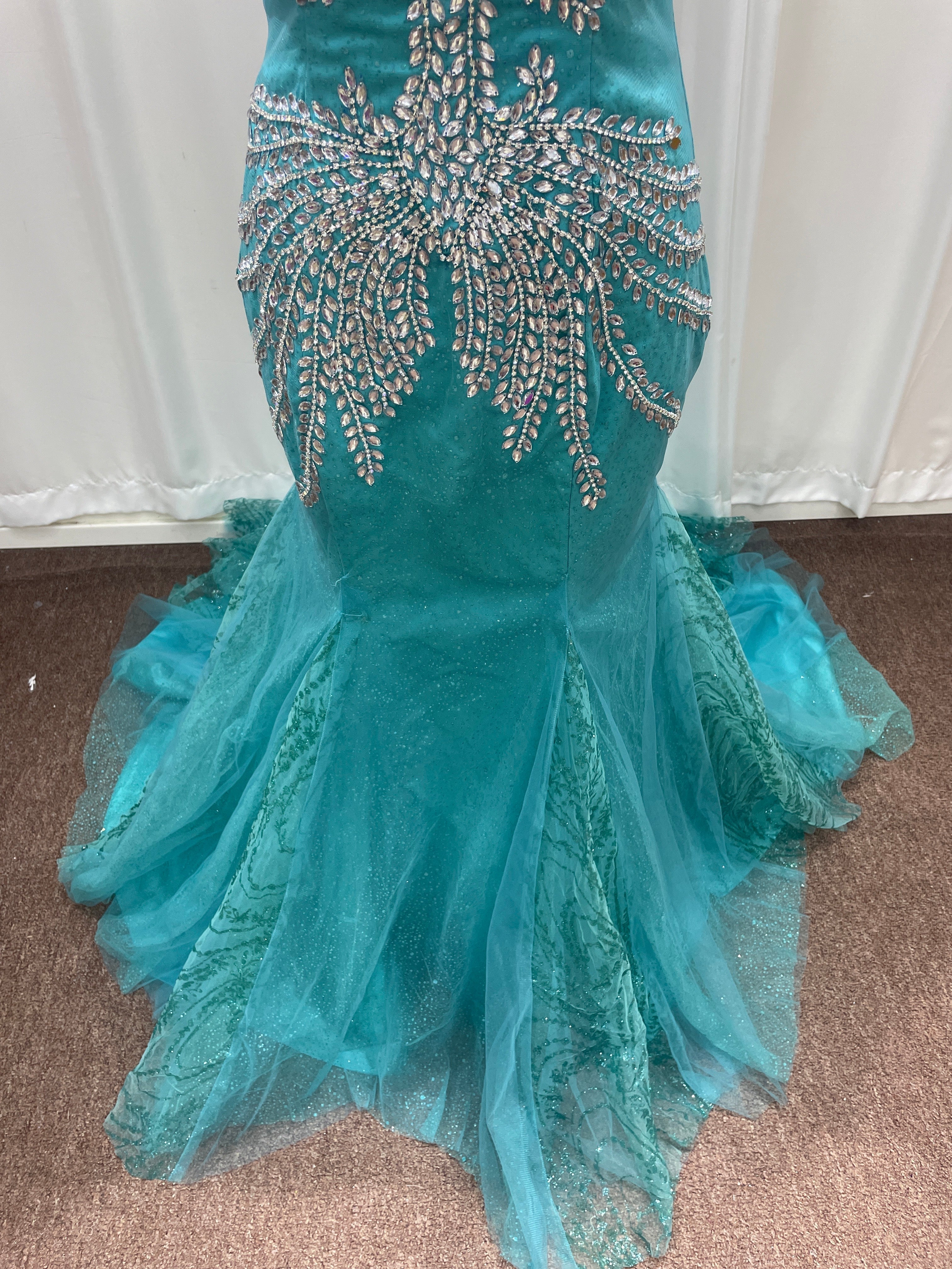 27DRESS Formal Off-the-Shoulder Mermaid Evening Dresses with Beading