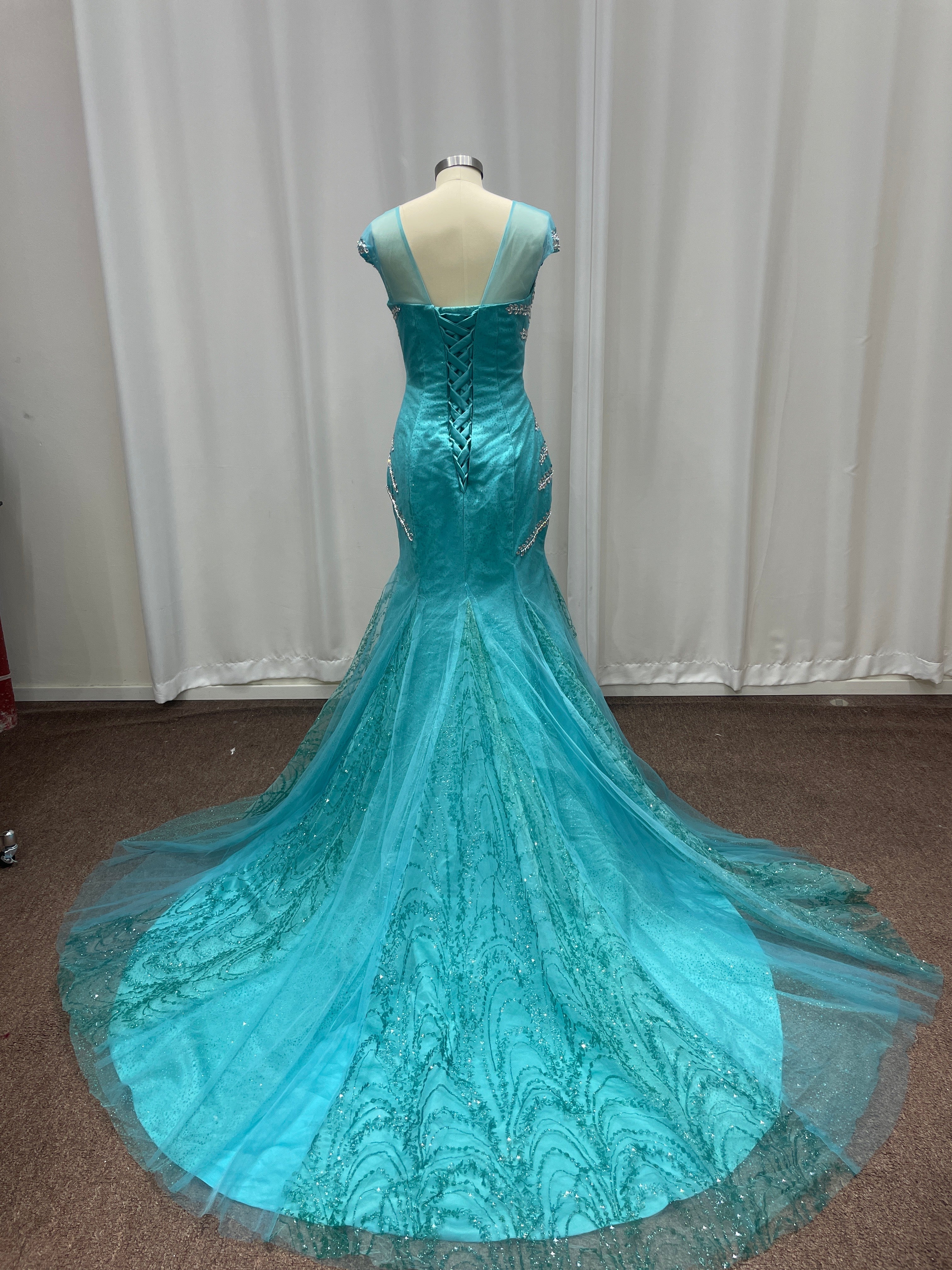 27DRESS Formal Off-the-Shoulder Mermaid Evening Dresses with Beading