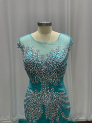 27DRESS Formal Off-the-Shoulder Mermaid Evening Dresses with Beading