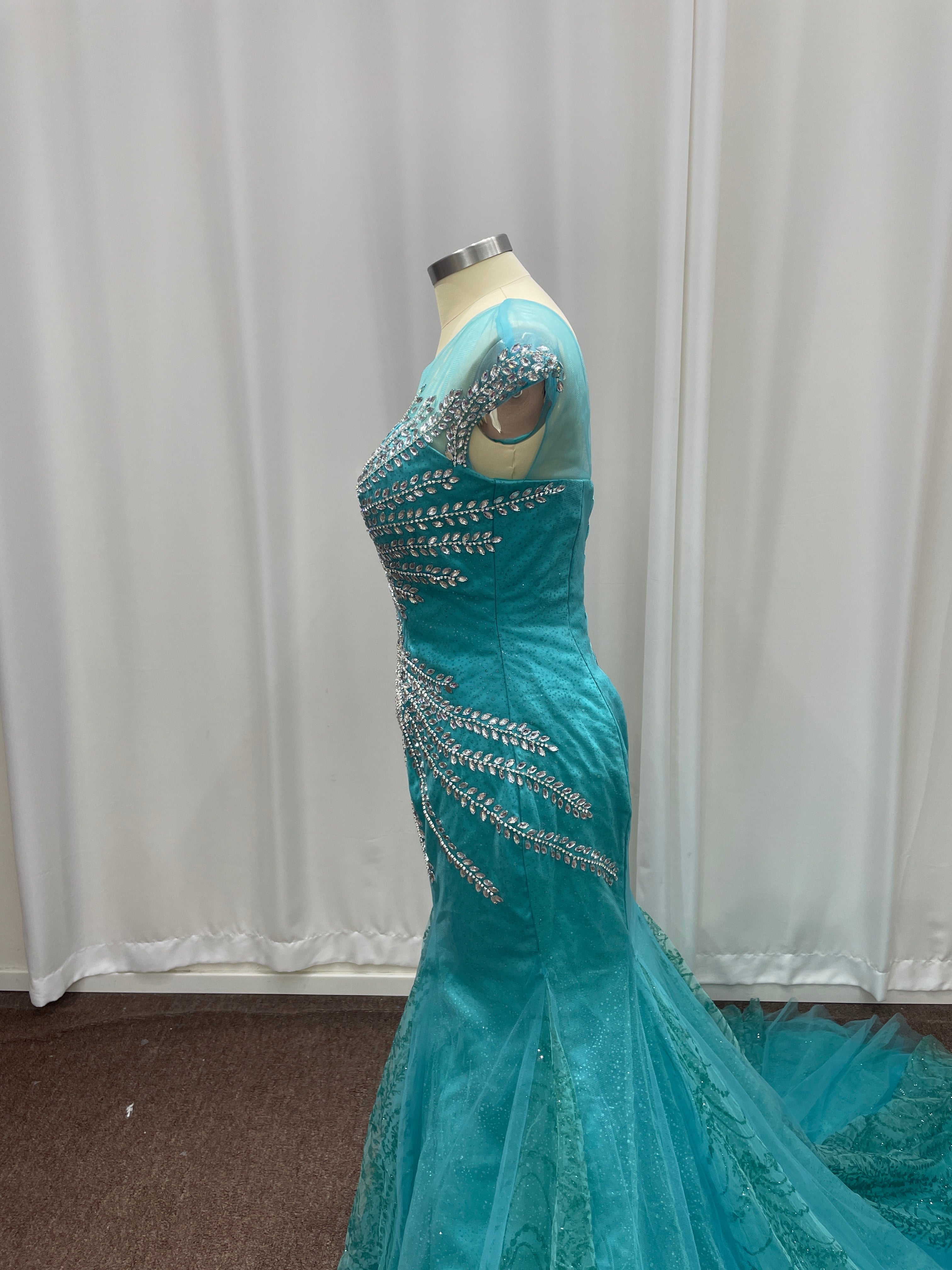 27DRESS Formal Off-the-Shoulder Mermaid Evening Dresses with Beading