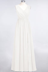 Glamorous TulleV-Neck Ruffle Burgundy Bridesmaid Dress Online-27dress