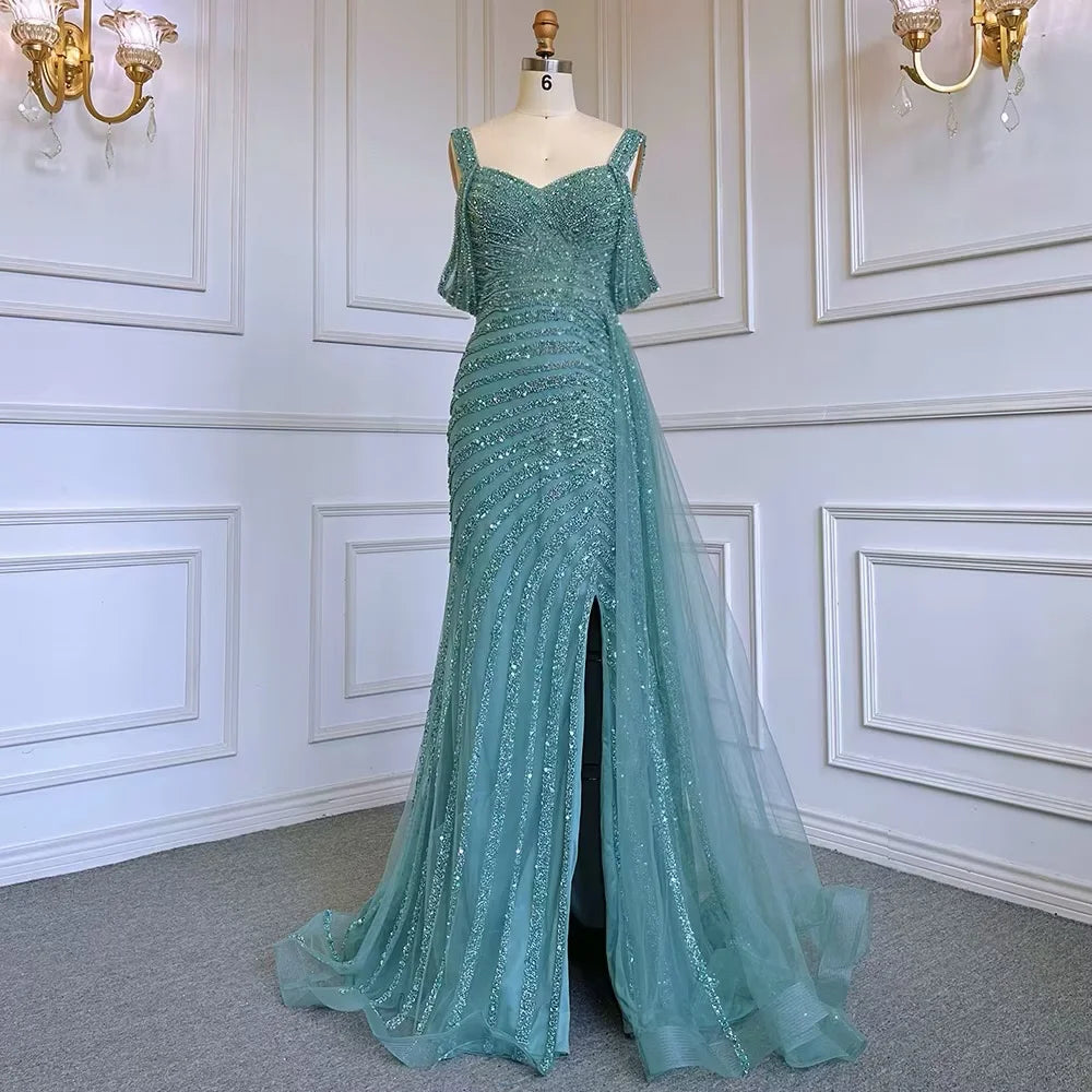 Gorgeous Off the Shoulder Champagne Bead Embroidery Princess Prom Dress