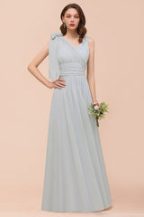 Gorgeous Ruffle Convertible Mist Chiffon Bridesmaid Dresses Online-27dress