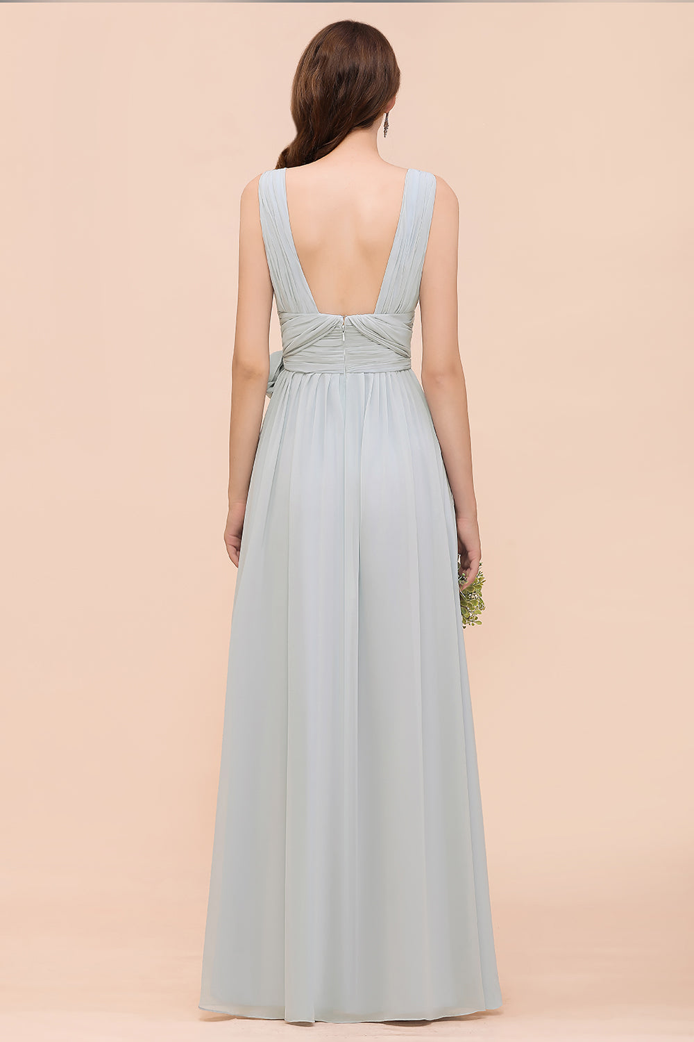 Gorgeous Ruffle Convertible Mist Chiffon Bridesmaid Dresses Online-27dress