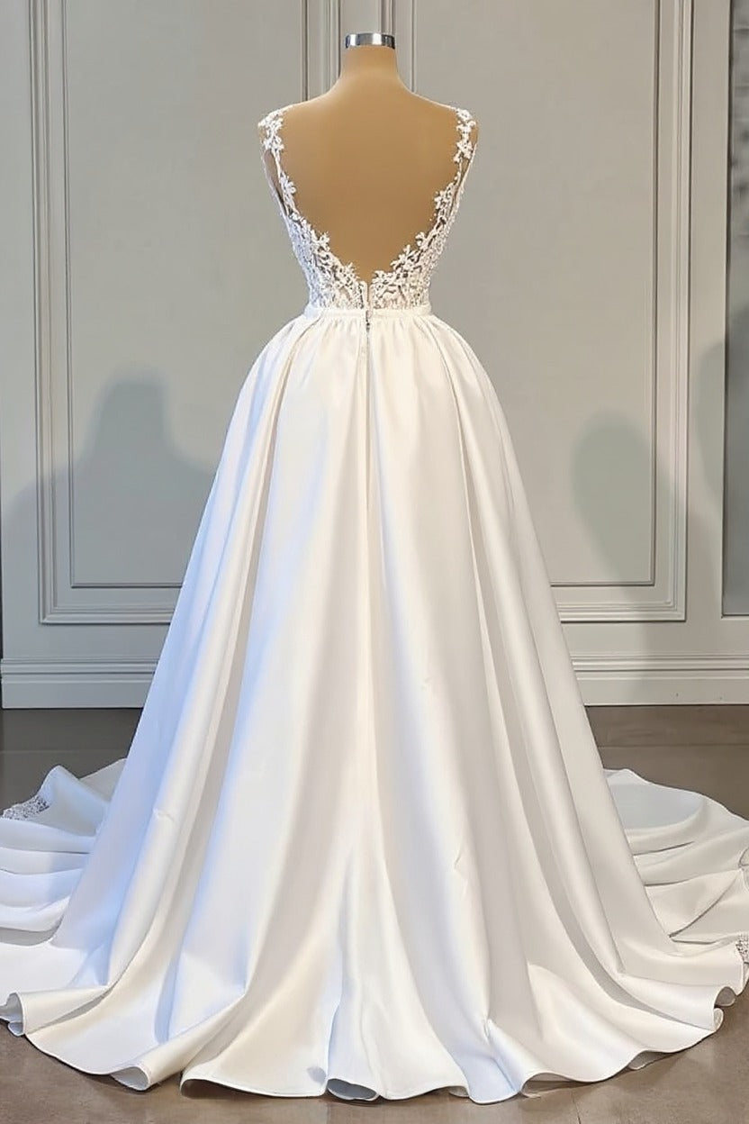 Gorgeous White Mermaid Wedding Dress Lace Appliques With Overskirt From 27dress