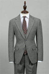 Gray New Arrival Three Pieces Slim Fit Men Suits