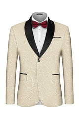 Jacquard Shawl Lapel Two Pieces Prom Suits