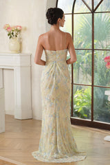 Lace Sleeveless Sheath Long Prom Dress with Lace Applique-27dress