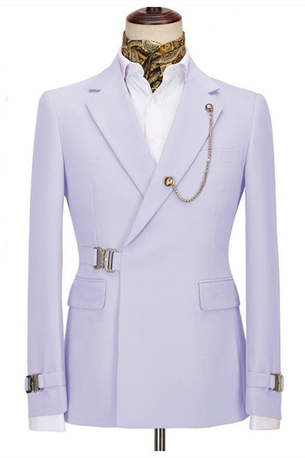 Lavender Notched Lapel Men Suits For Business