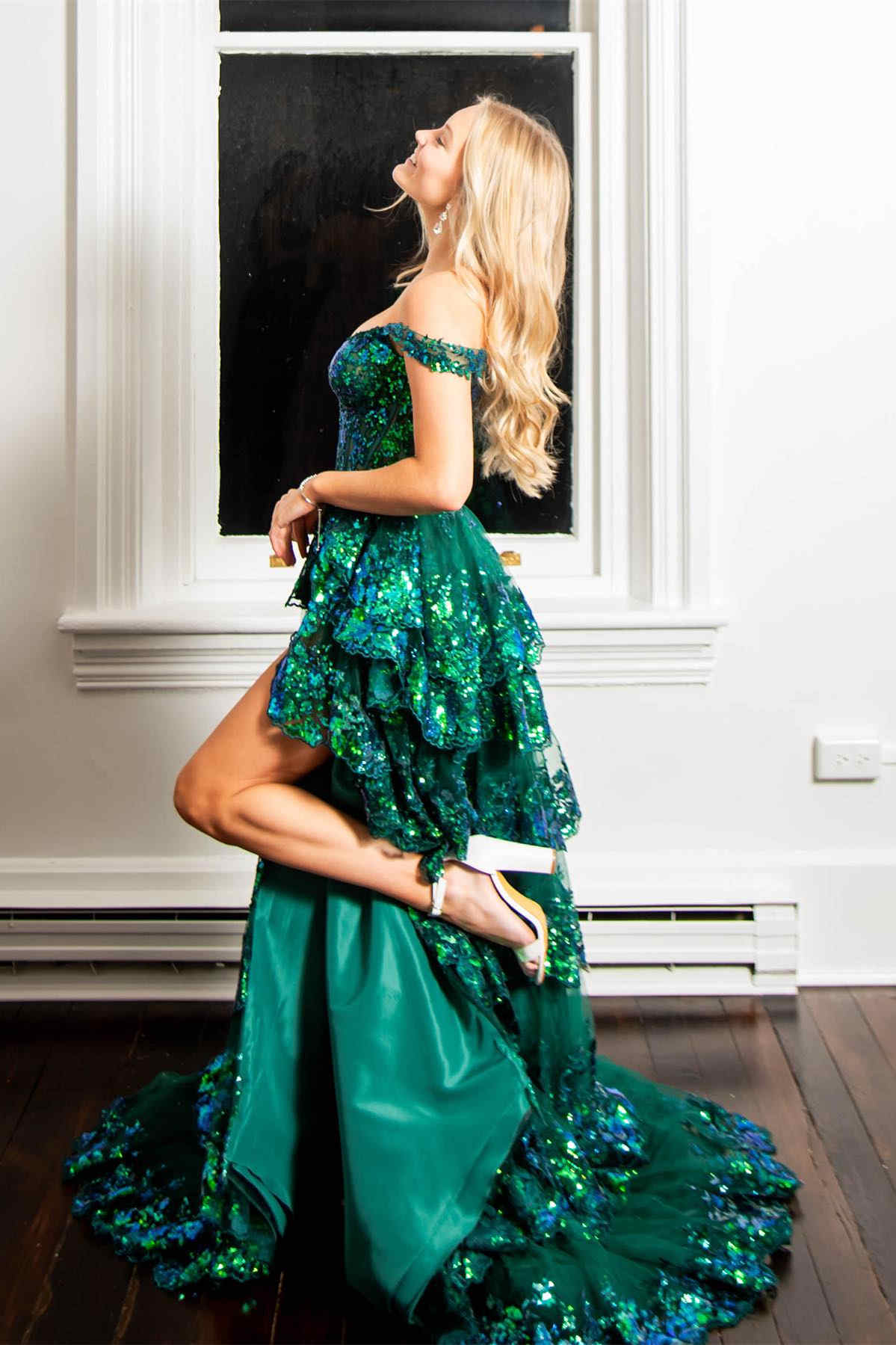 Long A-line Sweetheart Tulle Formal Prom Dress with Slit – 27dress