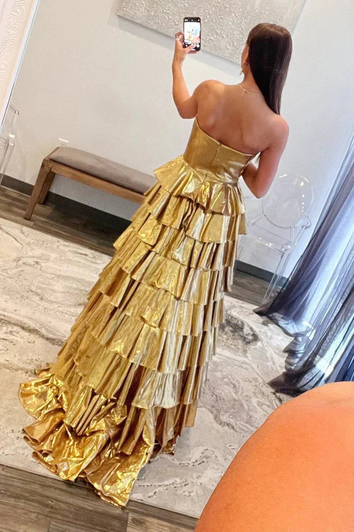 Long A-Line Sweetheart Ruffle Tiered Formal Prom Dress 27dress Long A-Line Sweetheart Ruffle Tiered Formal Prom Dress 27dress