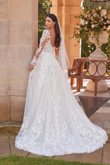 Long Sleeves Sweetheart Lace Ivory Wedding Dress From 27dress