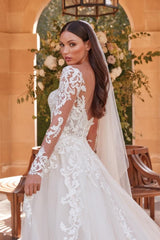 Long Sleeves Sweetheart Lace Ivory Wedding Dress From 27dress