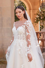 Long Sleeves Sweetheart Lace Ivory Wedding Dress From 27dress