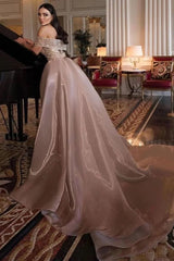 27DRESS Luxurious Off-the-Shoulder Formal Mermaid Evening Dresses with Rhinestones