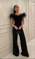 Luxury Strapless Party Jumpsuit with Off-the-Shoulder Patchwork-27dress