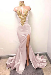 Mermaid Burgundy Deep V Neck Sleeveless Prom Dress Split With Lace Appliques