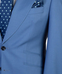 Modern Blue 3-pieces Peaked Lapel Men Suits For Business