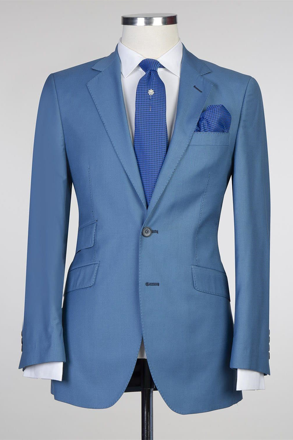 Modern Blue Two Pieces Notched Lapel Men Suits for Prom