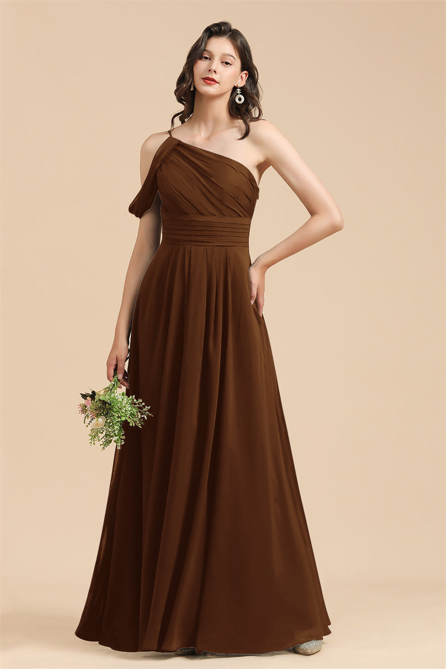 Simple One Shoulder A-line Long Bridesmaid Dress 27dress Simple One Shoulder A-line Long Bridesmaid Dress 27dress