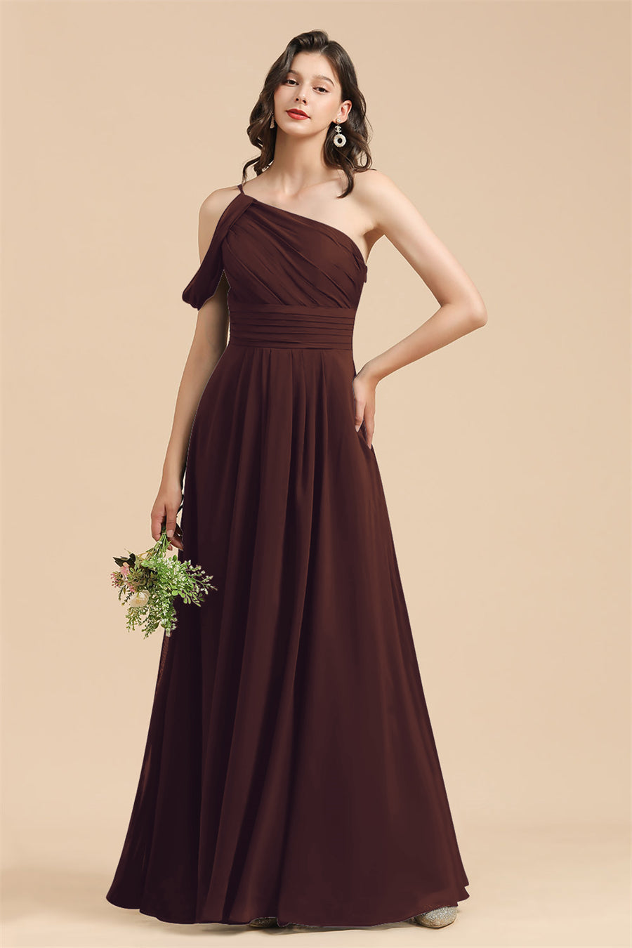 Simple One Shoulder A-line Long Bridesmaid Dress 27dress Simple One Shoulder A-line Long Bridesmaid Dress 27dress