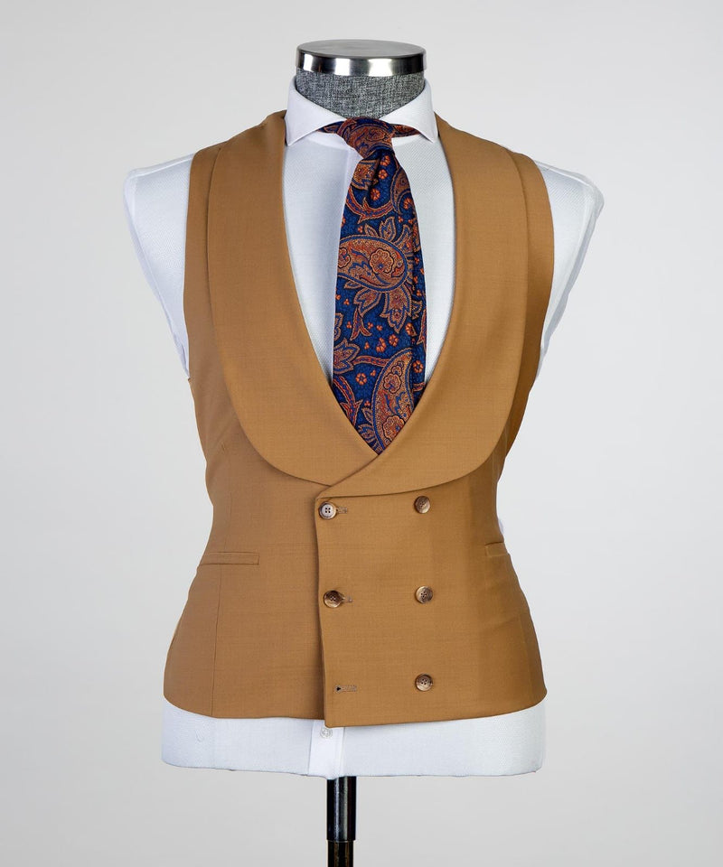New Arrival Brown Peaked Lapel Fashion Business Men Suits