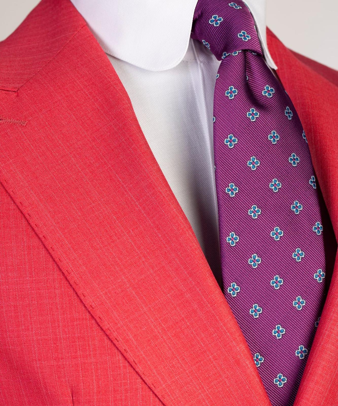 New Arrival Red Fashion Double Breasted Peaked Lapel Prom Men Suits