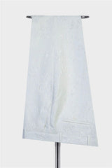New Arrival Three Pieces White Wedding Suits With Burgundy Shawl Lapel