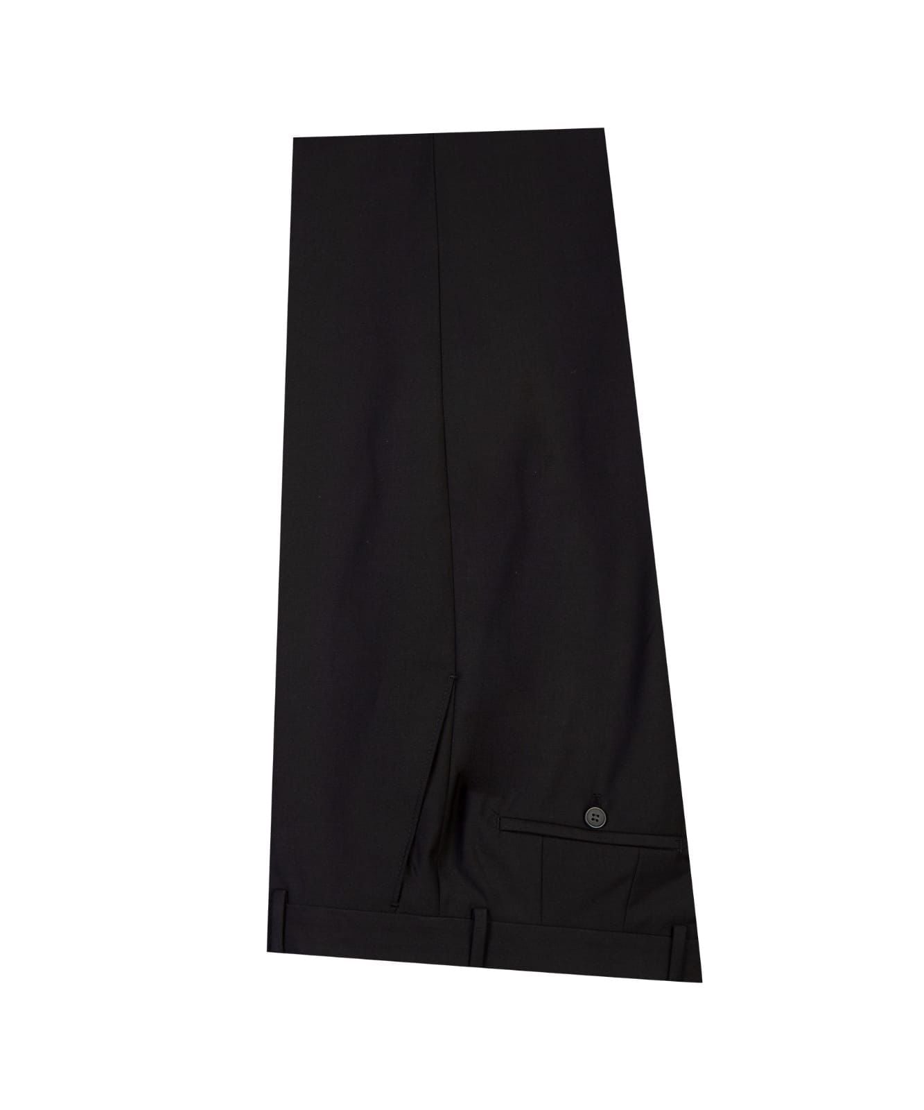 Newest Black Double Breasted Peaked Lapel Men Suits For Business