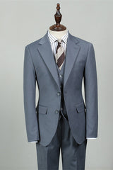 Newest Blue Notched Lapel Best Fitted Men Suit