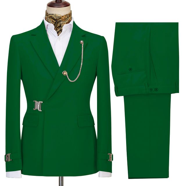Newest Dark Green Notched Lapel Men Suits For Business