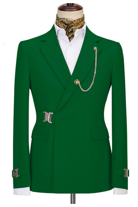 Newest Dark Green Notched Lapel Men Suits For Business