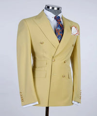 Peaked Lapel Double Breasted Prom Suits