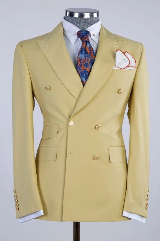 Peaked Lapel Double Breasted Prom Suits