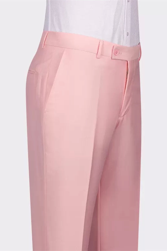 Shawl Lapel Double Breasted Pink Wedding Suits